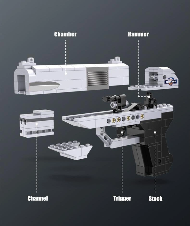 Build Your Own Classic Double Barrel Pistol Block Set Today!